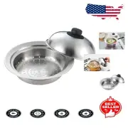Compact Stainless Steel Steamer in Silver - 9.4" Multi-Purpose Kitchen Tool