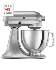 KitchenAid Artisan Series 5qt Silver Tilt-Back Head Stand Mixer with $45 Credit