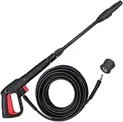 Bear Force Replacement Pressure Washer Spray Gun with Jet Lance and 10m Hose Compatible with Bosch, AR Blue Clean, Black & Decker