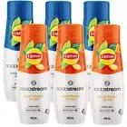 NEW SodaStream Lipton Ice Tea Lemon/Peach Assorted Pack Syrup Mix 440mL Pack 6