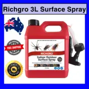 Richgro 3L Indoor Outdoor Surface Spray Wasps Fleas Cockroach Ants Pests Killer