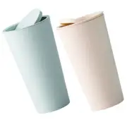 2 Pcs Car Trash Can Set Garbage for Desk Small with Lid Man Miss