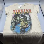 Nirvana Unplugged Performance T-Shirt Womens SMALL New