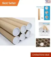 Heavy-Duty Mailing Tube - Protects, Secure, Multi-Purpose - 2x15 - 6 Pack