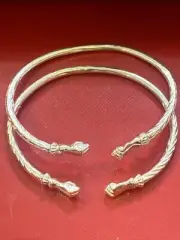 west indian sterling silver bangles Bracelet set .925, 47.7 grams.fiest