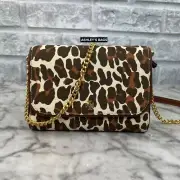 Tory Burch Emerson Printed Chain Wallet Crossbody In Leopard Print