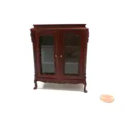 BESPAQ DOLLHOUSE MINIATURE ELEGANT LADIES BOOKCASE 3356 MAHOGANY
