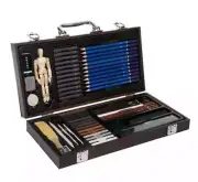 Brana New Master's Touch Fine Art Studio 58 Piece Sketching Art Carry Case Set