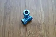 **LIGHT BLUE 2PC Alloy Presta to Schrader Valve Adapters