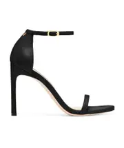 One-word buckle high-heeled sandals 40.5,40,41 Black