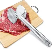 Meat Tenderizer Hammer - Portable Food Hammer Beater, Manual Steak Flattener | Heavy Duty Meat Pounder Hammer with Comfortable-Grip Handle for Tenderizing Steak, Beef, and Fish, (Small, Large)