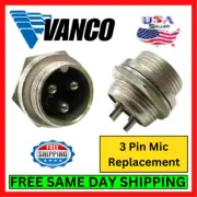Vanco CBC3PX CB Radio Microphone 8 Pin Male Panel Jack Replacement Connector Kit