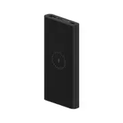 Wireless Power Bank 10000mAh USB C Mi Powerbank 10000 10W Qi Wireless Charger Portable Charging Poverbank -Black