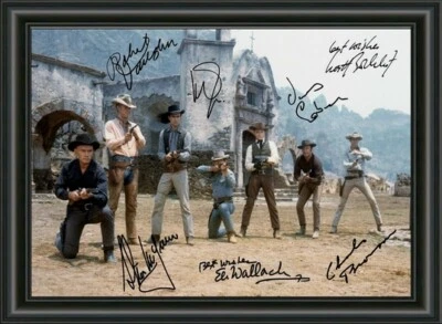 The Magnificent Seven - A4 CAST SIGNED / AUTOGRAPHED PHOTO POSTER