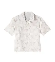 [Brunello Cucinelli Kids] Brunello Cucinelli Kids Paisley linen shirt Y 10 neutrals