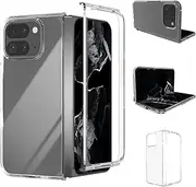 Cell Phone Flip Case Cover Compatible with Google Pixel 9 Pro Fold Case,Shockproof Military-Grade Protection,Yellowing Resistant Slim Phone Case Full Body Protective Cover for Google Pixel 9 Pro Fold