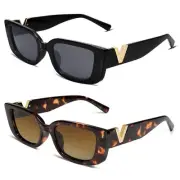 Rectangle Sunglasses for Women 90s Retro Trendy Y2K Classical Vintage Square ...