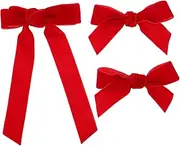 ASAKKURA 3pcs Ribbon Hair Bows Clips for Girls Sweet Alligator Hair Ponytail Holders for Toddlers and Teens for Women