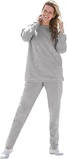[Woman Within] Plus Size Tunic Length Fleece Sweatsuit