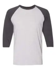 JERZEES Men's Triblend Three-Quarter Raglan Baseball T-Shirt