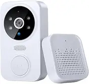 WiFi Wireless Video Doorbell with Chime Night Vision Smart Video Doorbell Camera APP Remote Monitoring Wireless Visual Intercom Doorbell for Villa Home Office Apartment