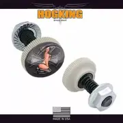 2 GREY Knurled Motorcycle License Plate Frame Tag Bolts PIN UP GIRL IRON CROSS