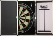 PRO STAR Dart Board Set Aluminium Dart Board Cabinet