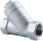 UVERLY 1/4" 3/8" 1/2" 3/4" 1" 1-1/4" 1-1/2" BSP Female Thread 304 Stainless Steel Inline Y Type Filter Strainer Valve (Size : 1")