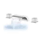 Deck Mount Roman Tub Faucet Set, Waterfall High Flow Chrome Bathtub Faucets, ...