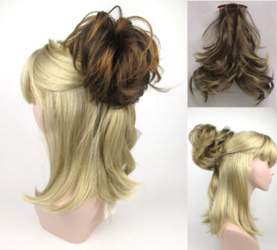 STRAIGHT HAIR FOXTAIL HAIRPIECE W/ BENDABLE WIRE COMB EXTENSIONS HAIRDO PONYTAIL