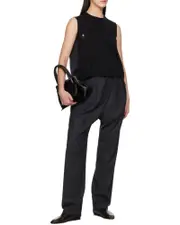 contrasting-panel vest 1,2,3 black