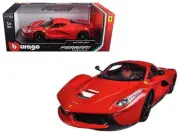 2017 Ferrari LaFerrari F70 Red Diecast Model Car 1/18 Bburago Black Wheels