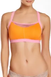 Josie by Natori Womens Amp'd Medium Support Racerback Sport Bra size 32D/DD