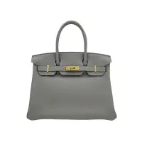 在飛比找Yahoo奇摩購物中心優惠-Hermes Birkin 牛皮金扣手提柏金包-30cm(0