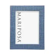 Mariposa Heather BlueFaux Glasscoth Frame, 5 x 7
