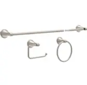 Delta 3-Piece Larkin Decorative Bathroom Set Spotshield Brushed Nickel