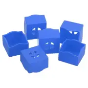 6 Pack Pool Chalk Holder Billiard Chalk Storage Holder Cue Chalk Holder, Blue