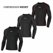 Mens Compression Armour Base Layer Top Long Sleeve Thermal Gym Sports Shirt