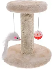Cat Scratching Post for Indoor Cats Cute Dual Level Cat Tree with Jute Scratching Posts and Balls Durable Easy to Clean for Kittens and Cats Present