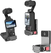 Magnetic Mount for Pocket 3, 180° Adjustable Magnetic Bracket Mount Expansion Adapter with Cold Shoe, Magnet Suction Case Holder for DJI Pocket 3 Accessories