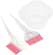 Outanaya 1Set Hair Coloring Hair Dye Mixing Bowl Brush Professional Thickened Design with Scales for Easy Mixing for Salon Home Use Convenient Hair Dye Application Tool