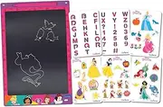 Lexibook, Disney Princess, Magic Slate, Arts and Crafts Toy for Girls and Boys, Multicoloured Drawings, 11" Screen, 1 Stylus and 6 Stencils Included, Pink, CRT10DP