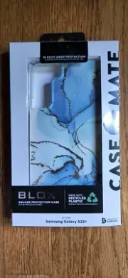 Case Mate Blox Blue White Gold Case for Samsung Galaxy S22+ NIB