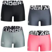 Under Armour Junior Girls HeatGear Shorty Shorts Lightweight Compression UA