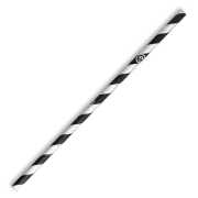 50 × Black Paper Regular Drinking Straws 197mm Long Eco Friendly Biodegradable