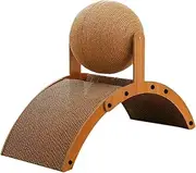 Cats Scratching Post, Cat Scratch Post, Vertical Scratcher with Corrugated Base Interactive Kitten Toy for Play Rest Senior Apartment Living Room Window Outdoor Home Patio
