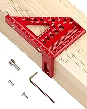 Kinreecell 3D Carpenter's Angle Measuring Tools, 22.5°-90° Angle Marking, Aluminium Alloy High Precision Woodworking Measuring Tools, Carpenters, Engineers Drawing Special