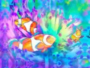 Clown Fish Accent & Decor Tile Tom duBois Undersea Art TDA035