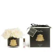 Cote Noire Perfumed Natural Touch Five Roses Pink Blush, Gold & Black Glass