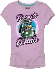 FORTNITE BOOGIE BOMB T-Shirt Short Sleeve Cotton Pink Unisex Tee for Ages 10-16